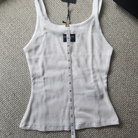 White Ribbed Tank Top - Picture 5 of 8